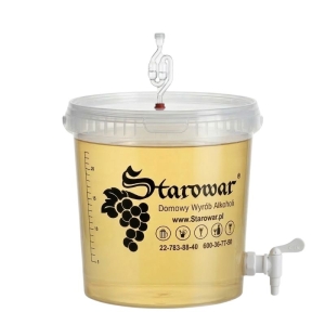 Pojemnik Fermentacyjny Transparent 33L z Miarką + Kran + Uszczelka + Rurka 