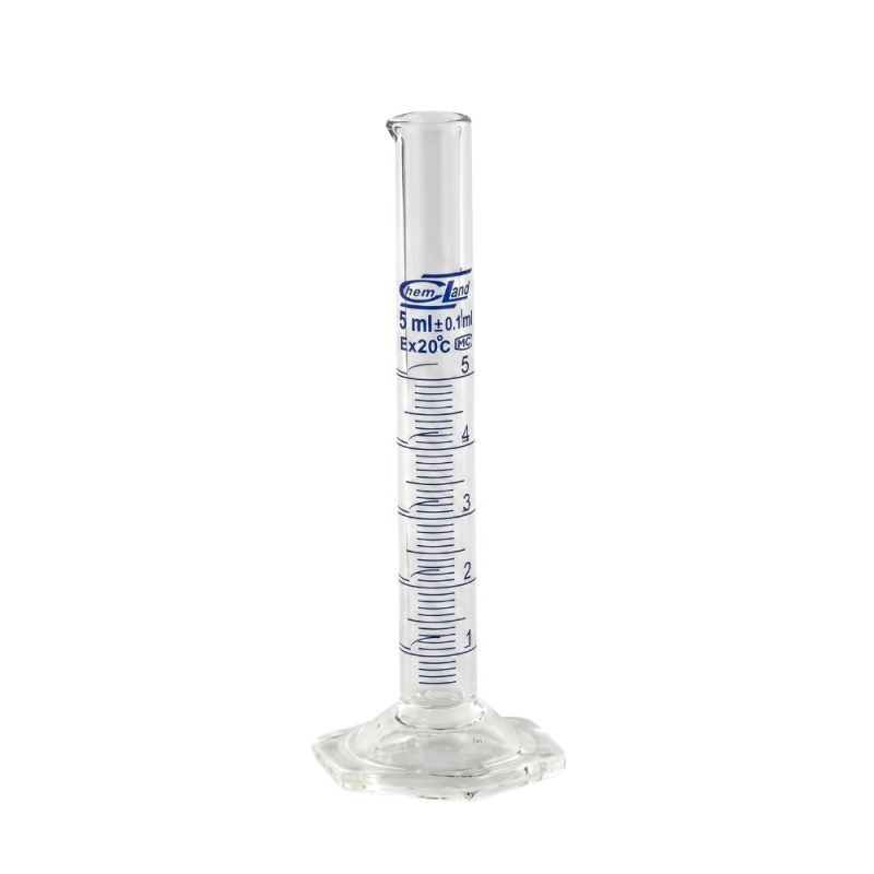 Menzurka Szklana 5ml ze Szklaną Postawą - zblizenie.jpg