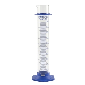Cylinder Menzurka Szklana 1000ML z Plastikową Podstawą i Ruchomy Znacznik