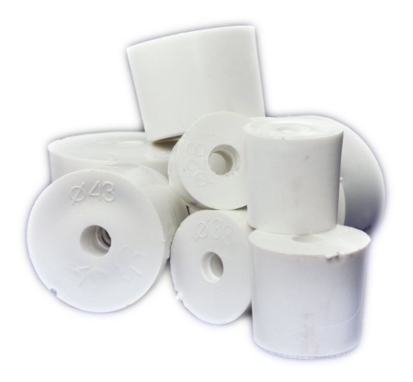 korek gumowy z otworem do balonu