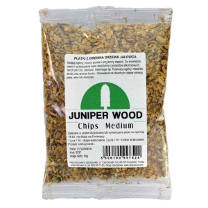 PŁATKI DRZEWA JAŁOWCA JUNIPER WOOD  MEDIUM 50G