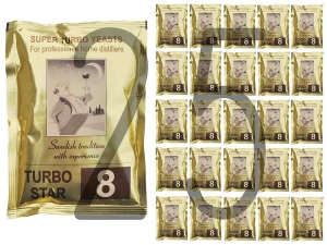 Drożdże Gorzelnicze TURBO STAR 8 Turbo Yeast 20% / 25 szt