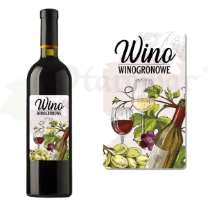 ETYKIETA SAMOPRZYLEPNA NA BUTELKĘ - WINO DOMOWE ET19 / 1 szt 