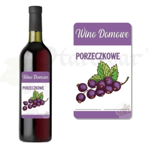 ETYKIETA SAMOPRZYLEPNA NA BUTELKĘ - WINO DOMOWE PORZECZKOWE ET23 / 1 szt