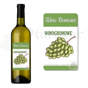 ETYKIETA SAMOPRZYLEPNA NA BUTELKĘ - WINO DOMOWE WINOGRONOWE ET25 / 1 szt