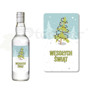 ETYKIETA SAMOPRZYLEPNA NA BUTELKĘ - ŚWIĄTECZNA ET28 / 1 szt