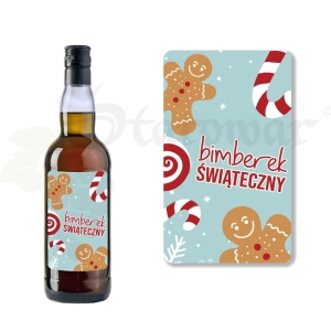 ETYKIETA SAMOPRZYLEPNA NA BUTELKĘ - BIMBEREK ŚWIĄTECZNY ET29 / 1 szt