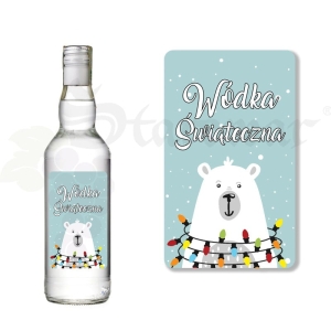 ETYKIETA SAMOPRZYLEPNA NA BUTELKĘ - WÓDKA ŚWIĄTECZNA ET30 / 1 szt