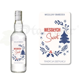 ETYKIETA SAMOPRZYLEPNA NA BUTELKĘ - WIGILIJNY BIMBEREK ET31 / 1 szt