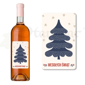 ETYKIETA SAMOPRZYLEPNA NA BUTELKĘ - ŚWIĄTECZNA ET33 / 1 szt