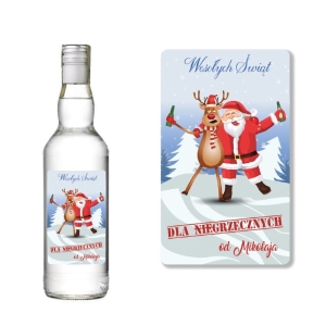 ETYKIETA SAMOPRZYLEPNA NA BUTELKĘ - ŚWIĄTECZNA ET36 / 1 szt