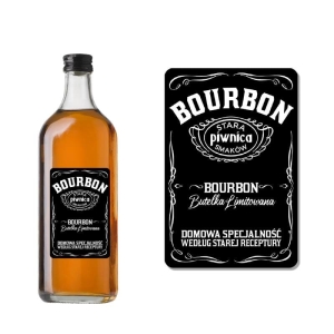 ETYKIETA SAMOPRZYLEPNA NA BUTELKĘ - BOURBON ET44 / 1 szt
