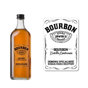 ETYKIETA SAMOPRZYLEPNA NA BUTELKĘ - BOURBON ET45 (t) / 1 szt