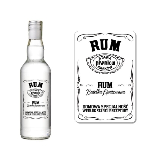 ETYKIETA SAMOPRZYLEPNA NA BUTELKĘ - RUM ET46 / 1 szt