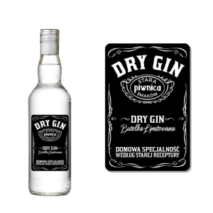 ETYKIETA SAMOPRZYLEPNA NA BUTELKĘ - DRY GIN ET49 / 1 szt