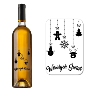 ETYKIETA SAMOPRZYLEPNA NA BUTELKĘ - ŚWIĄTECZNA ET56 / 1 szt
