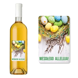 ETYKIETA SAMOPRZYLEPNA NA BUTELKĘ - WIELKANOCNA ET62 / 1 szt