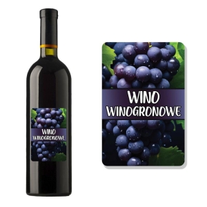 ETYKIETA SAMOPRZYLEPNA NA BUTELKĘ - WINO WINOGRONOWE ET65/ 1 szt