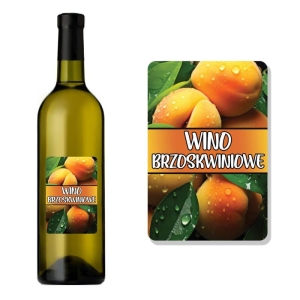 ETYKIETA SAMOPRZYLEPNA NA BUTELKĘ - WINO BRZOSKWINIOWE ET67 / 1 szt