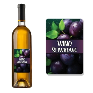 ETYKIETA SAMOPRZYLEPNA NA BUTELKĘ - WINO ŚLIWKOWE ET70 / 1 szt