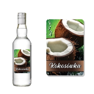 ETYKIETA SAMOPRZYLEPNA NA BUTELKĘ - KOKOSÓWKA ET73 / 1 szt