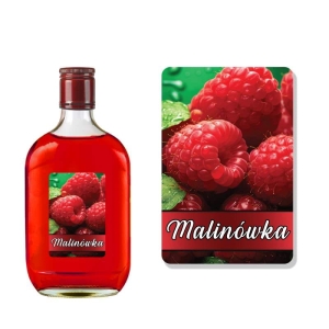 ETYKIETA SAMOPRZYLEPNA NA BUTELKĘ - MALINÓWKA ET75 / 1 szt