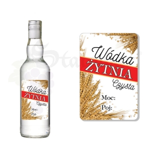 Etykieta Samoprzylepna na Butelkę - WÓDKA Żytnia ET93 / 1 szt