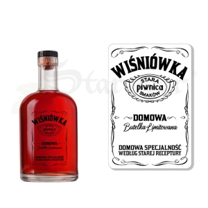 Etykieta na Butelkę WIŚNIÓWKA ET99 / 1 szt - Transparent