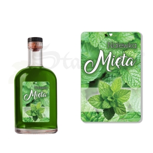 Etykieta na Butelkę - Nalewka Mięta ET102 / 1 szt