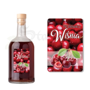 Etykieta na Butelkę - Nalewka Wiśnia ET110 / 1 szt