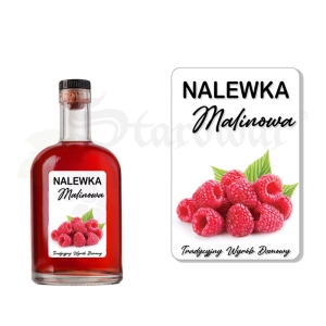 Etykieta na Butelkę - Nalewka Malinowa ET114 / 1 szt