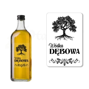 Etykieta na Butelkę - Wódka Dębowa Transparent ET124 / 1 szt