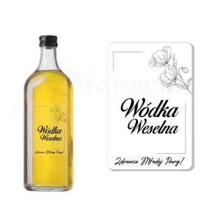 Etykieta na Butelkę - Wódka Weselna - Transparent ET125 / 1 szt