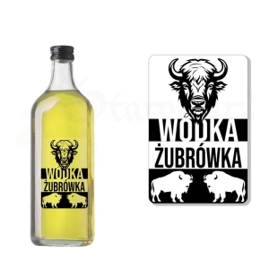 Etykieta na Butelkę - WÓDKA ŻUBRÓWKA - Transparent ET133 / 1 szt