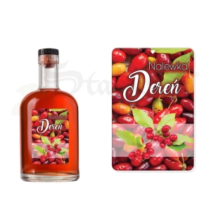 Etykieta na Butelkę - Nalewka Dereń ET136 / 1 szt