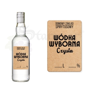 Etykieta na Butelkę - Wódka Wyborna Czysta ET141 / 1 szt