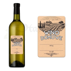 Etykieta na Butelkę - Wino Domowe Styl Włoski ET142 / 1 szt