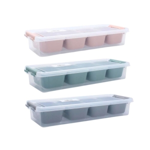 Pojemnik Plastikowy Prostokątny ORGANIZER BOX 2,5 L + 4 Wkłady - Mix Kolorów / 1 szt