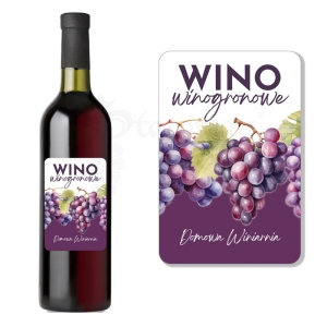 Etykieta na Butelkę - Wino Winogronowe Ciemne ET148 / 1 szt