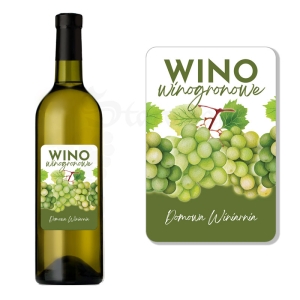 Etykieta na Butelkę - Wino Winogronowe Jasne ET149 / 1 szt