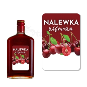 Etykieta na Butelkę Nalewka Wiśniowa ET151 / 1 szt