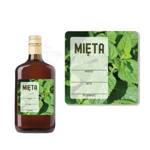 Etykieta na Syrop Sok Nalewkę - Mięta ET163 / 1 szt