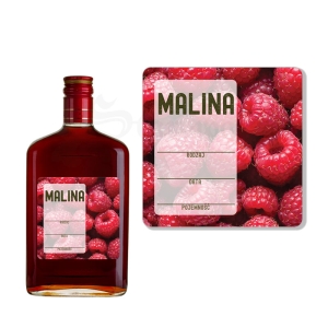 Etykieta na Syrop Sok Nalewkę - Malina ET165 / 1 szt