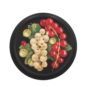 Wieczko Zakrętka do Słoika Fi 82 mm 6Z Czarny Mat Klik Porzeczka Agrest / 1 szt