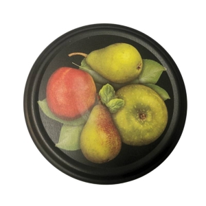 Wieczko Zakrętka do Słoika Fi 82 mm 6Z Czarny Mat Klik Jabłko Gruszka / 1 szt