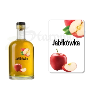 Etykieta na Butelkę - Nalewka Jabłkowa (t) ET168 / 1 szt