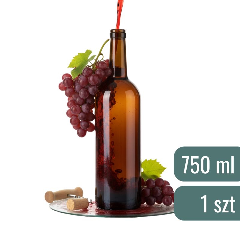 Butelka do wina Brązowa - 1 szt.jpg