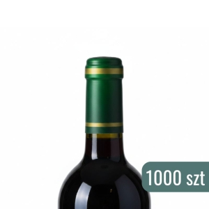 Kapturki Termokurczliwe Zielone ze Złotym Paskiem / 1000 szt