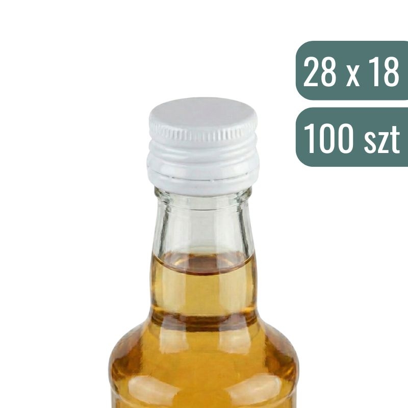 Zakrętki białe do butelek - 100.jpg
