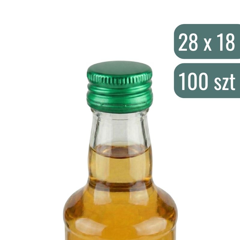Zakrętki zielona spirytusowa do butelek - 100.jpg